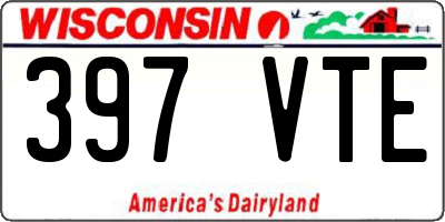 WI license plate 397VTE