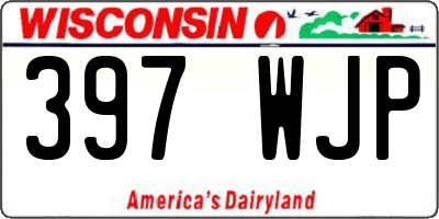 WI license plate 397WJP