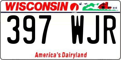 WI license plate 397WJR