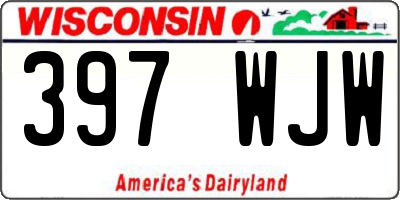 WI license plate 397WJW