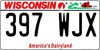 WI license plate 397WJX