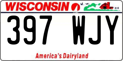 WI license plate 397WJY