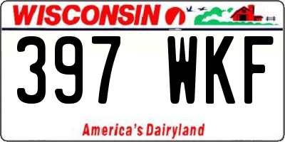 WI license plate 397WKF