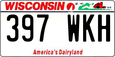 WI license plate 397WKH