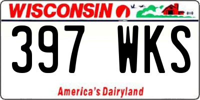 WI license plate 397WKS