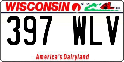 WI license plate 397WLV