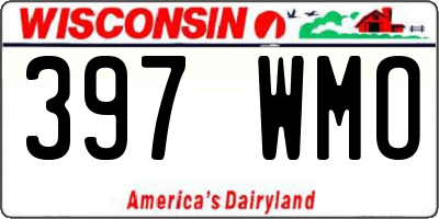WI license plate 397WMO