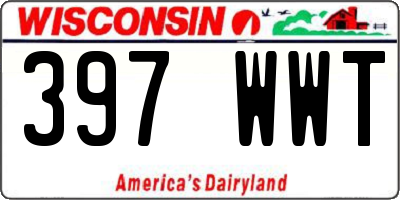 WI license plate 397WWT