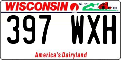 WI license plate 397WXH
