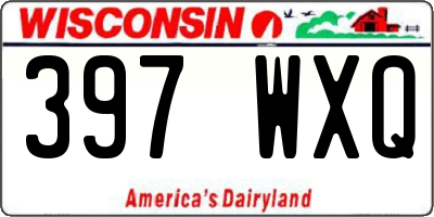 WI license plate 397WXQ