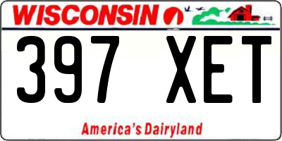 WI license plate 397XET