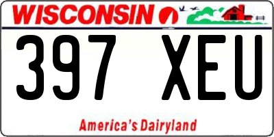 WI license plate 397XEU