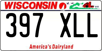 WI license plate 397XLL