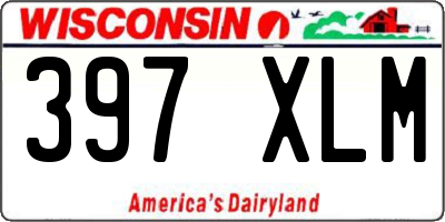 WI license plate 397XLM