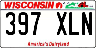 WI license plate 397XLN