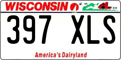 WI license plate 397XLS