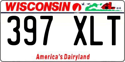 WI license plate 397XLT