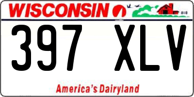 WI license plate 397XLV