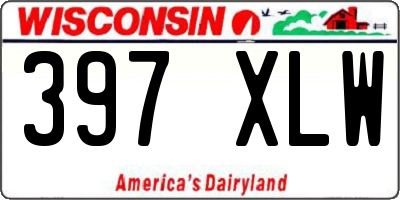 WI license plate 397XLW