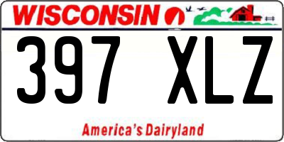 WI license plate 397XLZ