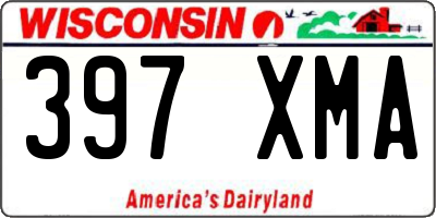 WI license plate 397XMA