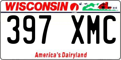 WI license plate 397XMC