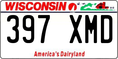 WI license plate 397XMD