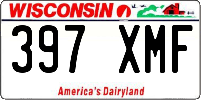 WI license plate 397XMF