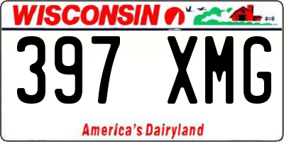 WI license plate 397XMG