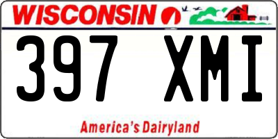 WI license plate 397XMI