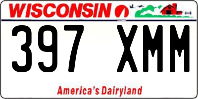 WI license plate 397XMM