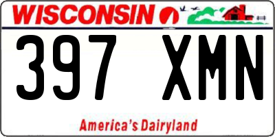 WI license plate 397XMN