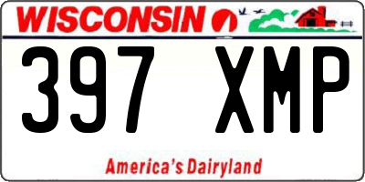 WI license plate 397XMP