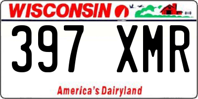 WI license plate 397XMR