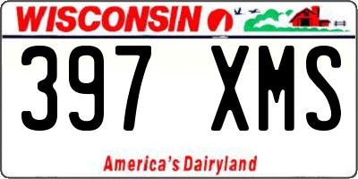 WI license plate 397XMS