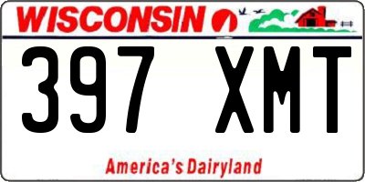 WI license plate 397XMT