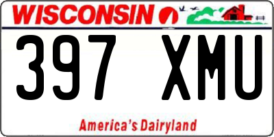WI license plate 397XMU