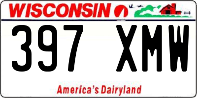 WI license plate 397XMW