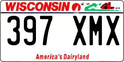 WI license plate 397XMX