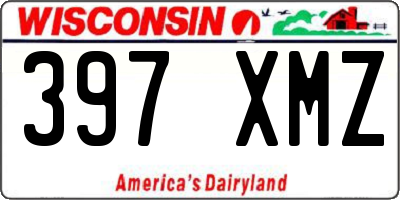 WI license plate 397XMZ