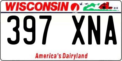 WI license plate 397XNA