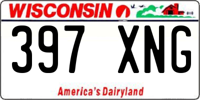 WI license plate 397XNG
