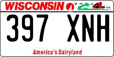 WI license plate 397XNH