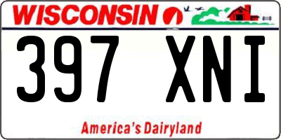 WI license plate 397XNI