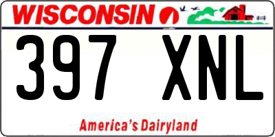 WI license plate 397XNL