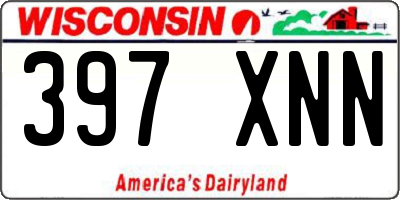 WI license plate 397XNN