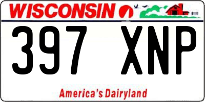 WI license plate 397XNP