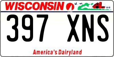 WI license plate 397XNS
