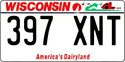 WI license plate 397XNT