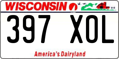 WI license plate 397XOL